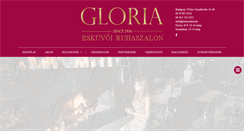 Desktop Screenshot of gloriaszalon.hu